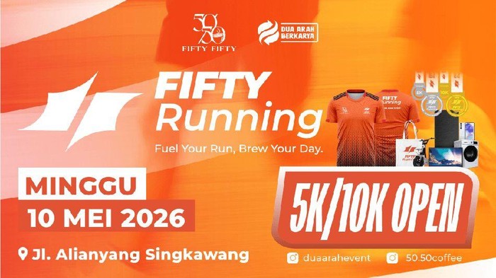 FIFTY RUNNING 2026 Jadi Magnet Baru Pecinta Lari, Pengalaman Olahraga dan Gaya Hidup Sehat Diprediksi Semakin Diminati